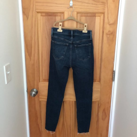 J. Crew Factory 10" High Rise Skinny Jean in Stretch with Raw Hem - Picture 5 of 7